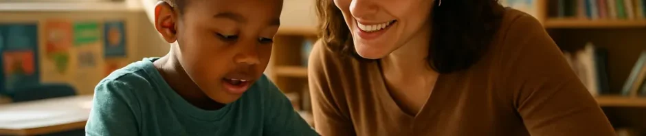 Rhode Island Literacy Grants supporting a teacher and students reading together