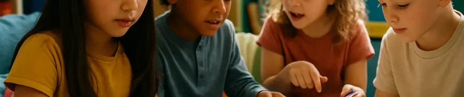 Parent and teacher reviewing federal literacy support materials at a table